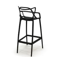 Banqueta Alta Allegra Design Cozinha Bancada Preto - 3