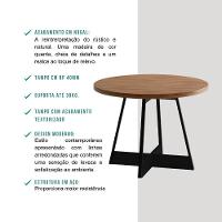 Conjunto Sala De Jantar Guatemala 4 Cadeiras Carraro Grafite/preto/nogal - 2