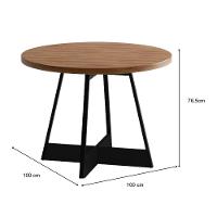 Conjunto Sala De Jantar Guatemala 4 Cadeiras Carraro Grafite/preto/nogal - 8