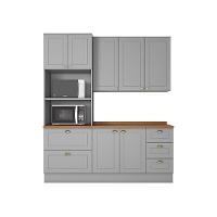 Cozinha Compacta 3 Peças Com Paneleiro Torre Quente Amy Casa 812 Cinza - 2