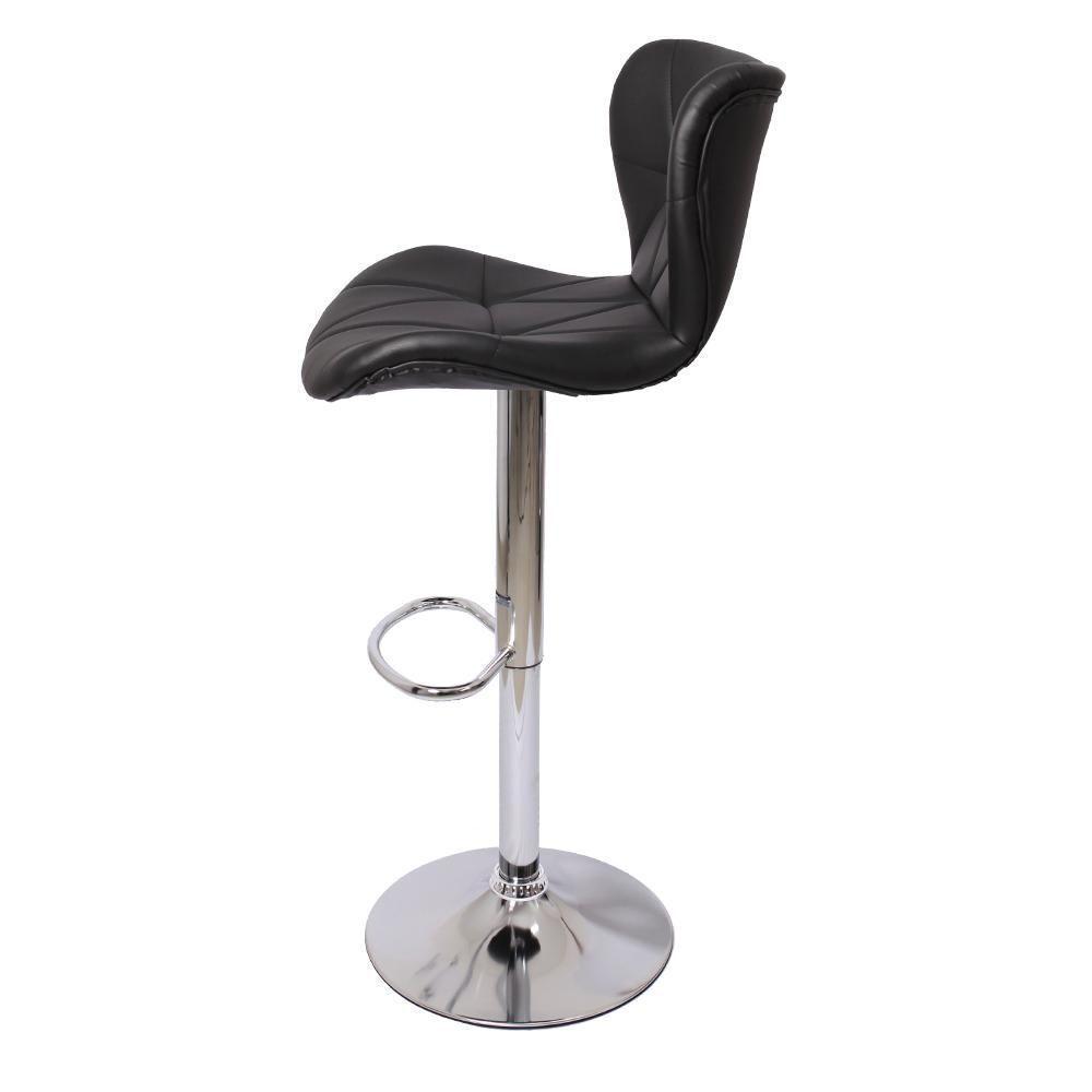 Banqueta Alta Estofada c/encosto p/Cozinha Gir. Preta - 4