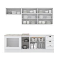Cozinha Compacta 6 Peças Com Módulo Forno De Embutir Branco - 10