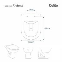Tampa De Vaso Riviera Branco Para Bacia Celite 6Lpf - 5