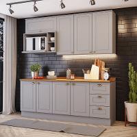 Cozinha Compacta 5 Peças Com Tampo Amy Casa 812 Cinza - 1