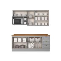 Cozinha Compacta 5 Peças Com Tampo Amy Casa 812 Cinza - 3