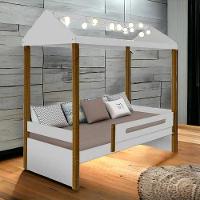 Cama Casa Solt. Lara Branco/mel C/ Led