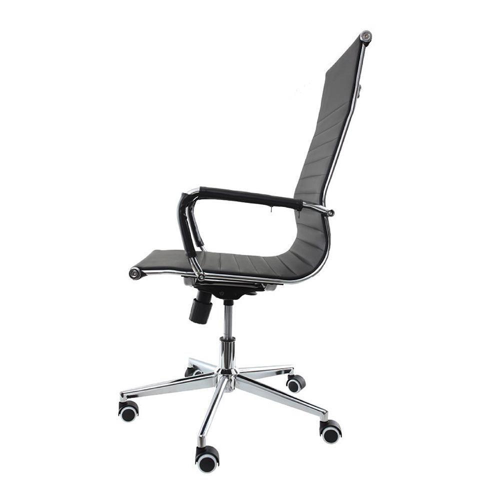 Kit 2 Cadeiras De Escritório Presidente Alta p/120Kg Preta - 3