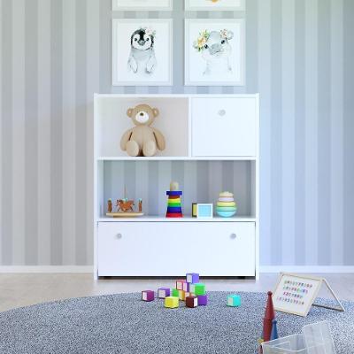 Estante Infantil Organizadora Com Nichos 2 Gavetas Cindy L03 Branco - Mpozenato