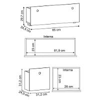 Estante Infantil Organizadora Com Nichos 2 Gavetas Cindy L03 Branco - Mpozenato - 3