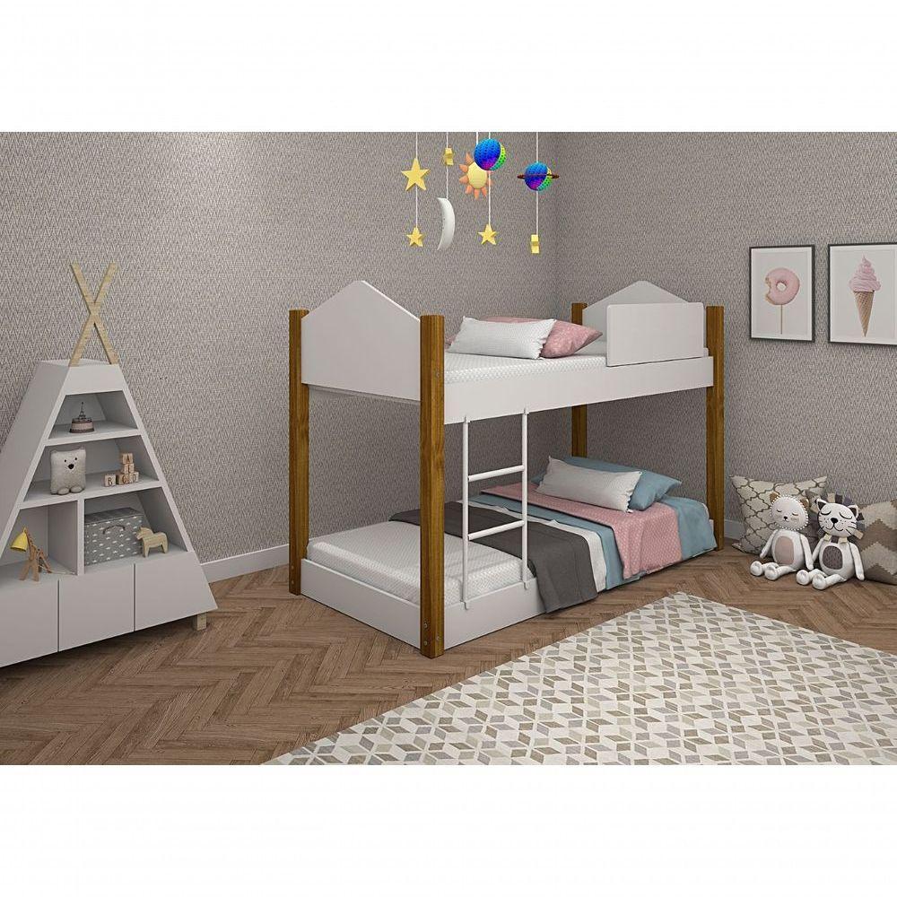 Beliche Infantil Luiza Branco Mel Com Pés - 1