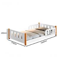 Cama Infantil Com Grade De Proteção Branco Com 2 Luminárias - 5