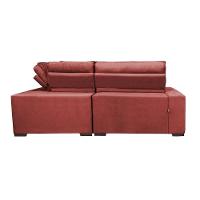 Sofa De Canto Retrátil E Reclinável Com Molas Cama Inbox Austin 2,70m X 2,70m Velusoft Vermelho - 3
