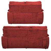 Conjunto Sofá Luxemburgo 3 E 2 Lugares 1,52m E 2,02m Suede Vermelho - 3