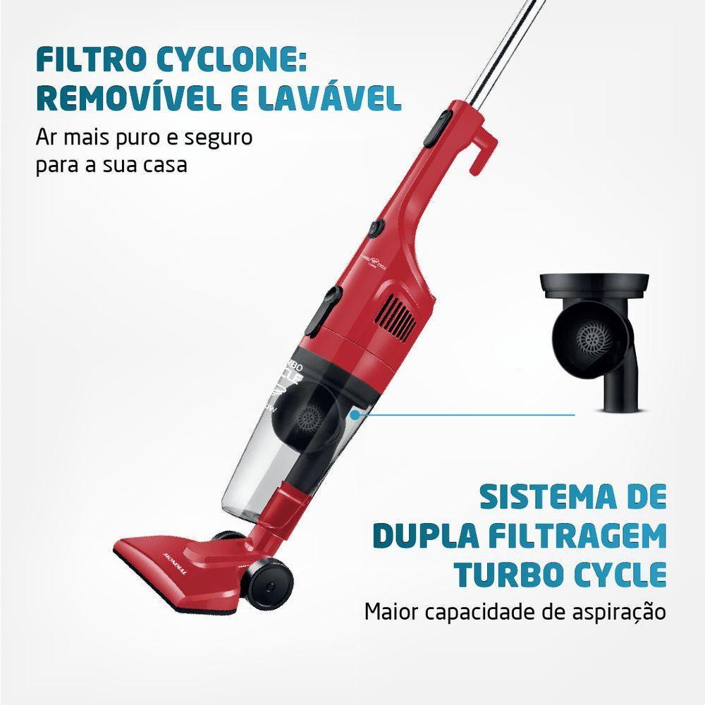 Aspirador De Pó Mondial Turbo Cycle Vermelho Preto 127V AP-36 - 3