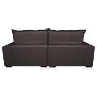 Sofá Retrátil E Reclinável Com Molas Ensacadas Cama Inbox Prime 2,52m Tecido Linho Marrom