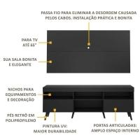 Rack com Painel TV até 65" e Pés Retrô Flórida Multimóveis