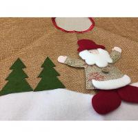 Saia Para árvore De Natal Decorada Rústica Bege Papai Noel 60cm - Master Christmas - 2