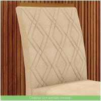 Conjunto Sala De Jantar Mesa 120cm 4 Cadeiras Lupita Casa 812 Nature Off White E Linho - 3