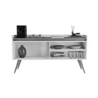 Aparador Gold 4 Portas Com Pés De Madeira Preto/mel - 4