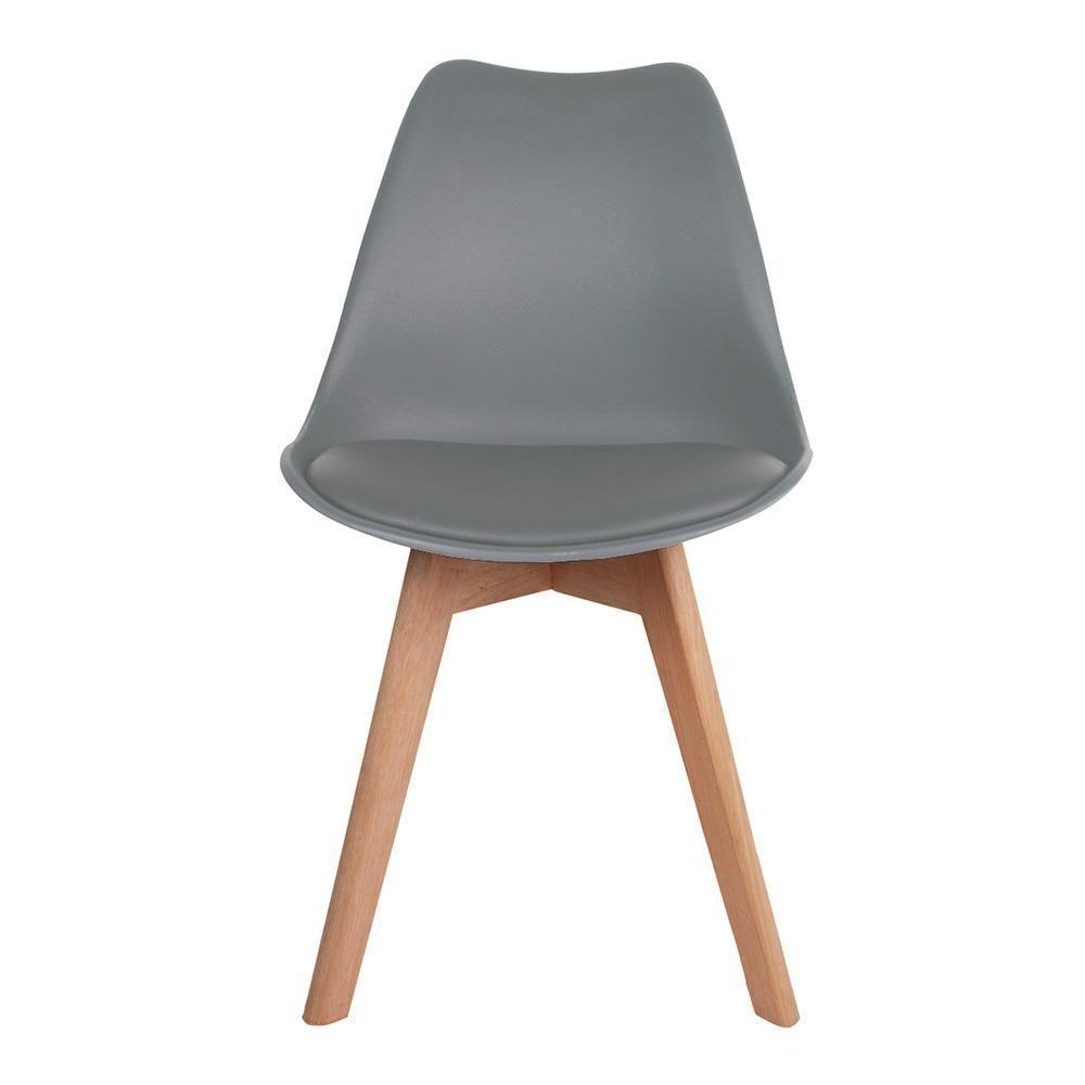 Kit 3 Cadeiras p/Mesa De Jantar Saarinen Design Cinza Cinza - 4