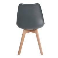 Kit 3 Cadeiras p/Mesa De Jantar Saarinen Design Cinza Cinza - 2