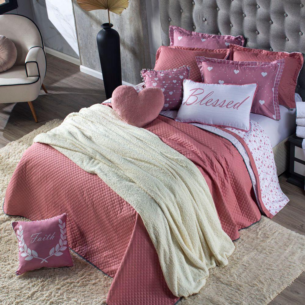 Kit Cobre Leito Dupla Face C/ Almofadas Queen 09 Peças - 2