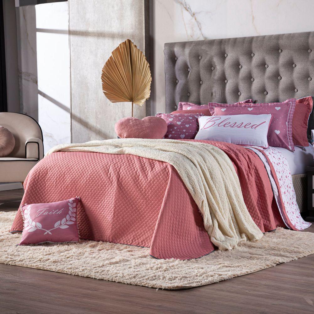 Kit Cobre Leito Dupla Face C/ Almofadas Queen 09 Peças - 10