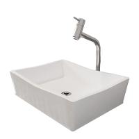 Kit Cuba De Apoio Com Torneira Metal Dl08 Valvula Abs Branco - 4