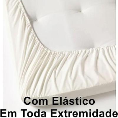 Jogo Cama Lençol Unique Solteiro 400 Fios Ponto Palito 3 Peças - Cinza