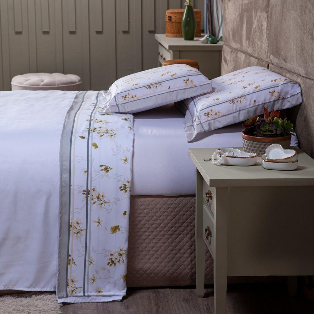 Kit Cobre Leito Maya Dupla Face C/ Lençol Casal 07 Peças - 2