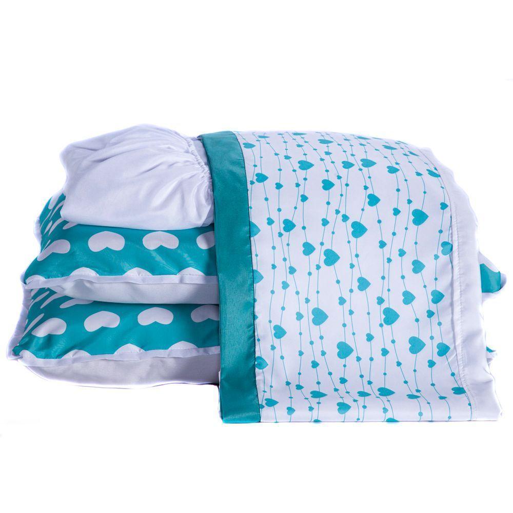 Kit Cobre Leito Dupla Face C/ Lençol Casal 07 Peças - 3