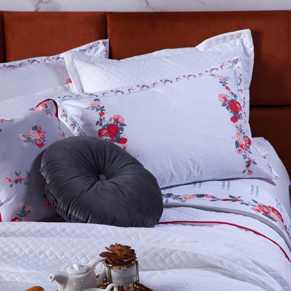 Kit Cobre Leito Liz Dupla Face C/ Almofadas Queen 07 Peças - 4