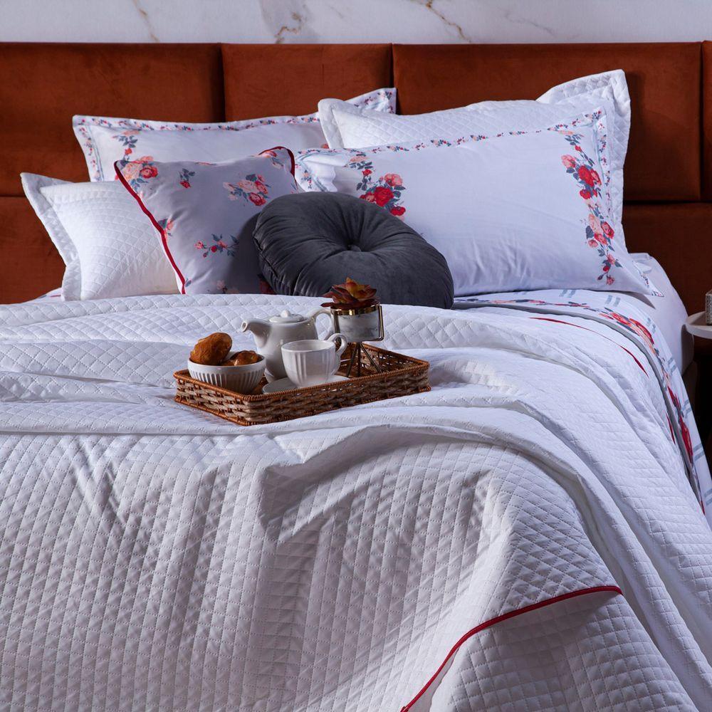 Kit Cobre Leito Liz Dupla Face C/ Almofadas Queen 07 Peças - 5