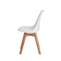 Kit 3 Cadeiras Estofadas c/Encosto p/Mesa De Jantar Branca