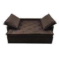 Sofá Sem Caixa Retrátil E Reclinável 1,85m Cama Inbox Loft Linho Marrom