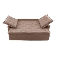 Sofá Sem Caixa Retrátil E Reclinável 1,65m Cama Inbox Flat Linho Bege Escuro