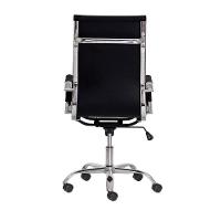 2 Cadeiras Escritório Presidente Pu Preta Base Giratória - 3