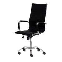 2 Cadeiras Escritório Presidente Pu Preta Base Giratória - 6