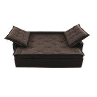 Sofá Sem Caixa Retrátil E Reclinável 1,85m Cama Inbox Flat Linho Marrom