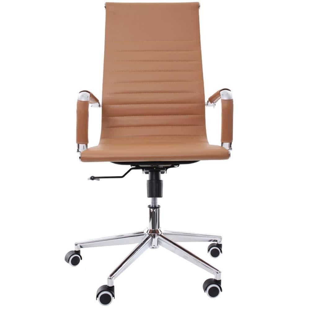 Cadeira De Escritório Presidente Alta p/120Kg Caramelo - 5