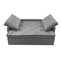 Sofá Sem Caixa Retrátil E Reclinável 1,65m Cama Inbox Loft Linho Cinza Claro