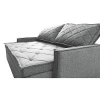 Sofá Sem Caixa Retrátil E Reclinável 1,65m Cama Inbox Loft Linho Cinza Claro - 5