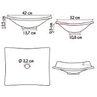 Cuba Pia Para Banheiro Retangular Côncava Branca - 7