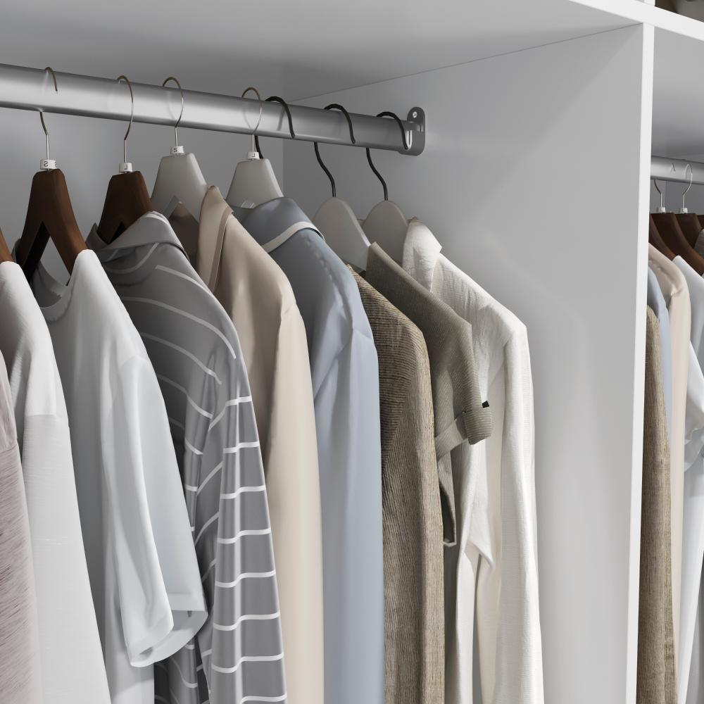 Guarda-Roupa Casal 100% Mdf Kappesberg C/Pés E 6 Espelhos 3 Portas De Correr 8 Gavetas Branco - 2