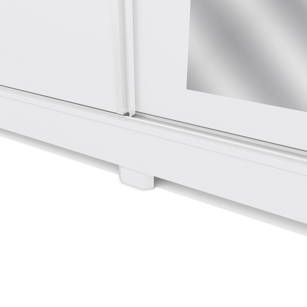 Guarda-Roupa Casal 100% Mdf Kappesberg C/Pés E 6 Espelhos 3 Portas De Correr 8 Gavetas Branco - 7