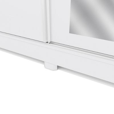 Guarda-Roupa Casal 100% Mdf Kappesberg C/Pés E 6 Espelhos 3 Portas De Correr 8 Gavetas Branco