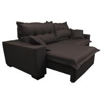 Sofá Retrátil E Reclinável Com Molas Ensacadas Cama Inbox Prime 2,92m Tecido Linho Marrom - 3