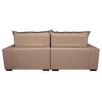 Sofá Retrátil E Reclinável Com Molas Ensacadas Cama Inbox Prime 2,72m Tecido Linho Bege Escuro - 6