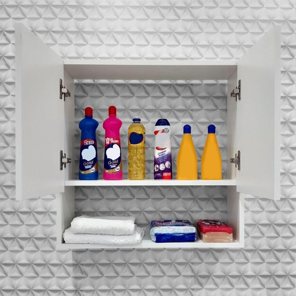 Módulo Suspenso 2 Portas Armário Aéreo Para Lavanderia - 4