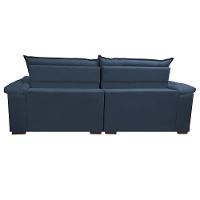 Sofá Retrátil E Reclinável Molas Ensacadas Cama Inbox Botonê 2,72m Espuma Viscoelástico Suede Azul